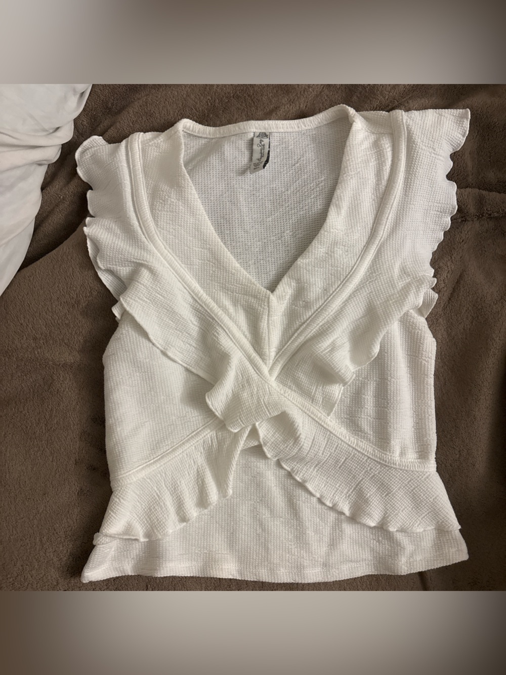 American Rag White Ribbed Strapless Camisole